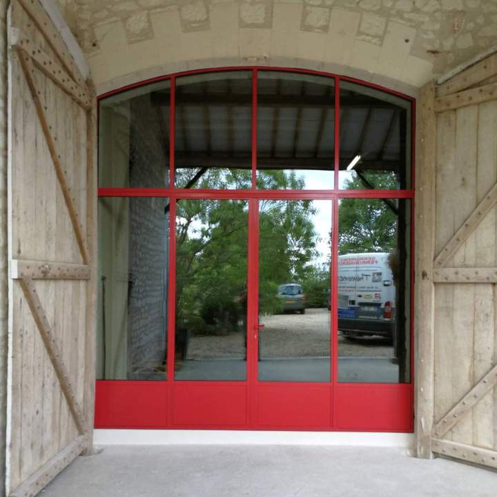 Porte d'entrée acier Rouillé